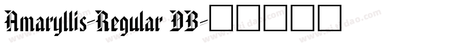 Amaryllis-Regular DB字体转换